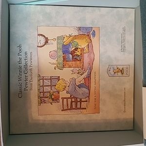 Disney Winnie the Pooh Pewter bowl, cup and spoon.